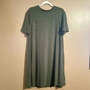 Olive Green Tshirt Dress